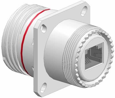EMCA_X1-9884_RJ45 Feedthrough Sealed Square Flange