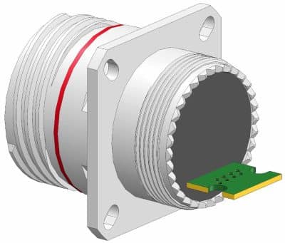 EMCA_X1-9886 RJ45 PCB Square Flange