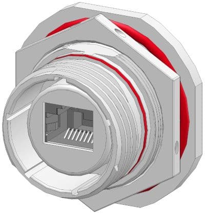 RJ45 Feedthrough – Jam Nut - X1–9889