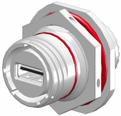 EMCA_X2-9853 USB-A Feedthrough Jam Nut