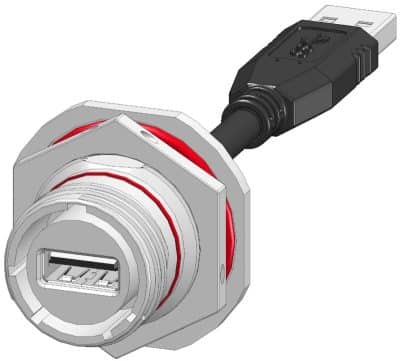 EMCA_X2-9857 USB-A Jam Nut w_Cordset