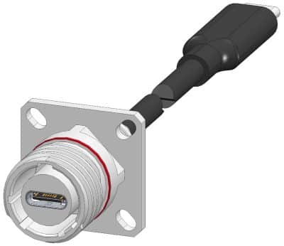 EMCA_X2-9875 USB-C Square Flange w_Cordset